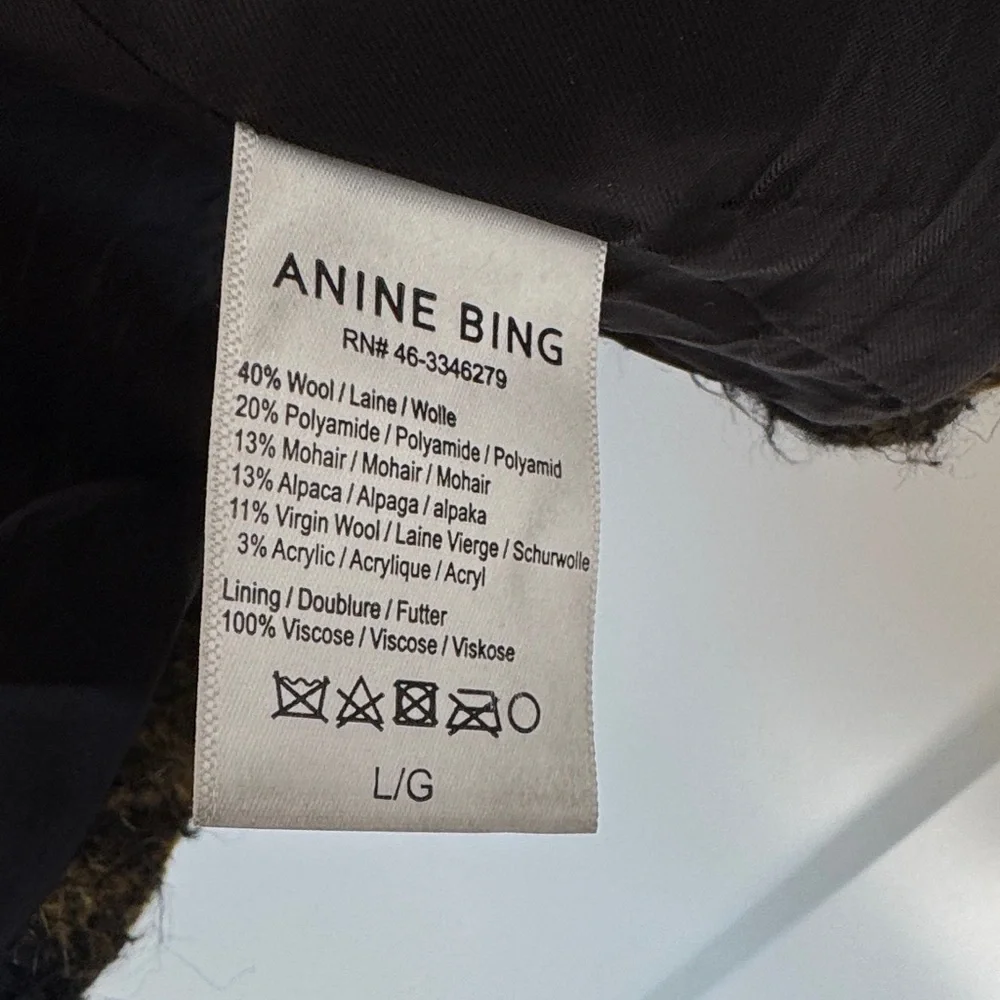 Anine Bing Samone Wool-Blend Trucker Jacket - Picture 3 of 15